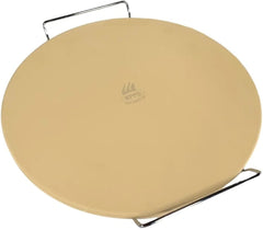 WPPO 15 Inch Portable Series Pizza Stone Cordierite Round with Handles Indoor/Outdoor WKST‑15R