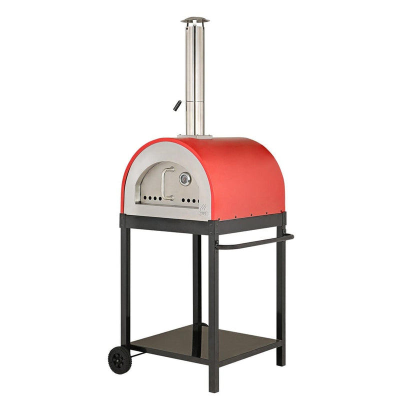 WPPO 25-in Traditional Series Wood Fired Pizza Oven with Black Stand - WKE-04-RED