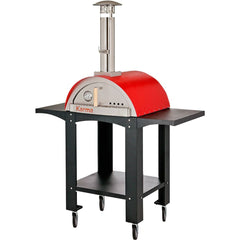 WPPO 25-in Karma Series Wood Fired Pizza Oven with Black Cart - WKK-01S-WS-Red