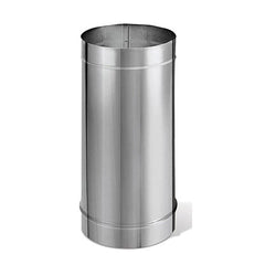 6" x 12" DuraBlack Stainless Steel Single-Wall Stove Pipe - 6DBK-12SS